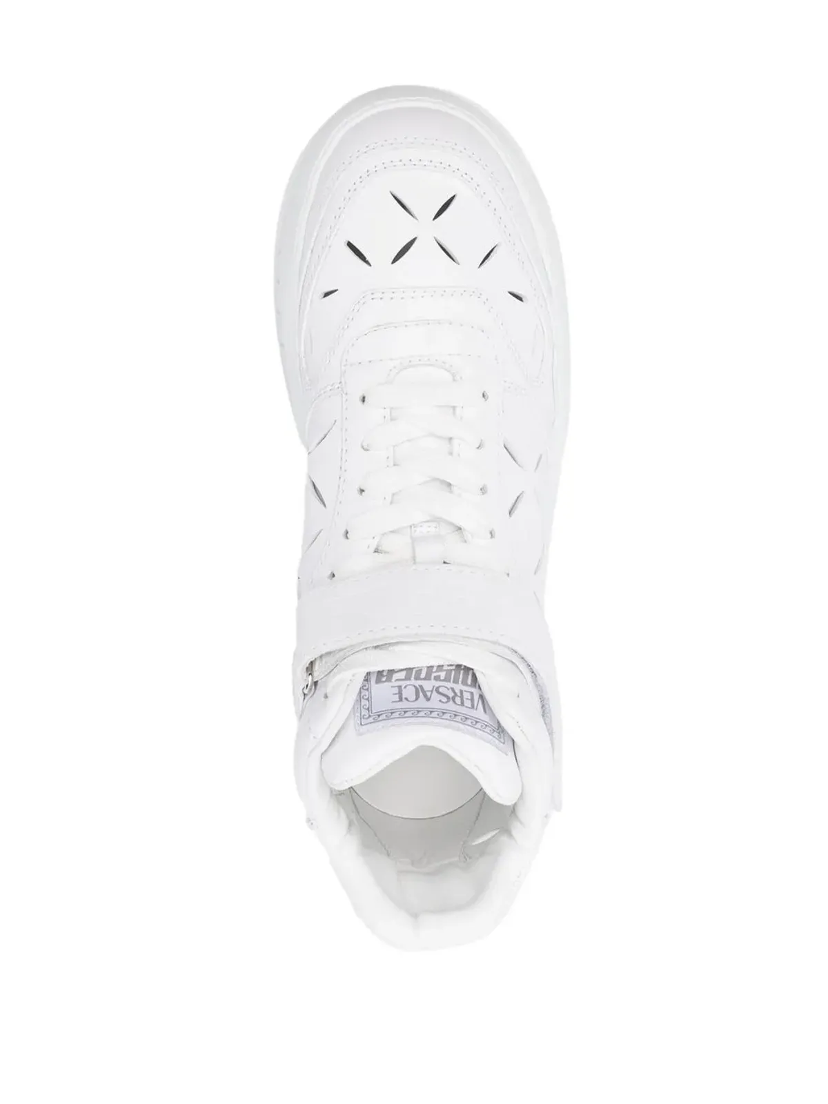 Versace ハイトップレザースニーカー ホワイト - 画像4