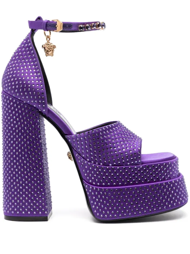 VERSACE Versace メデュス アエビタス プラットフォームサンダル - Purpleの商品画像
