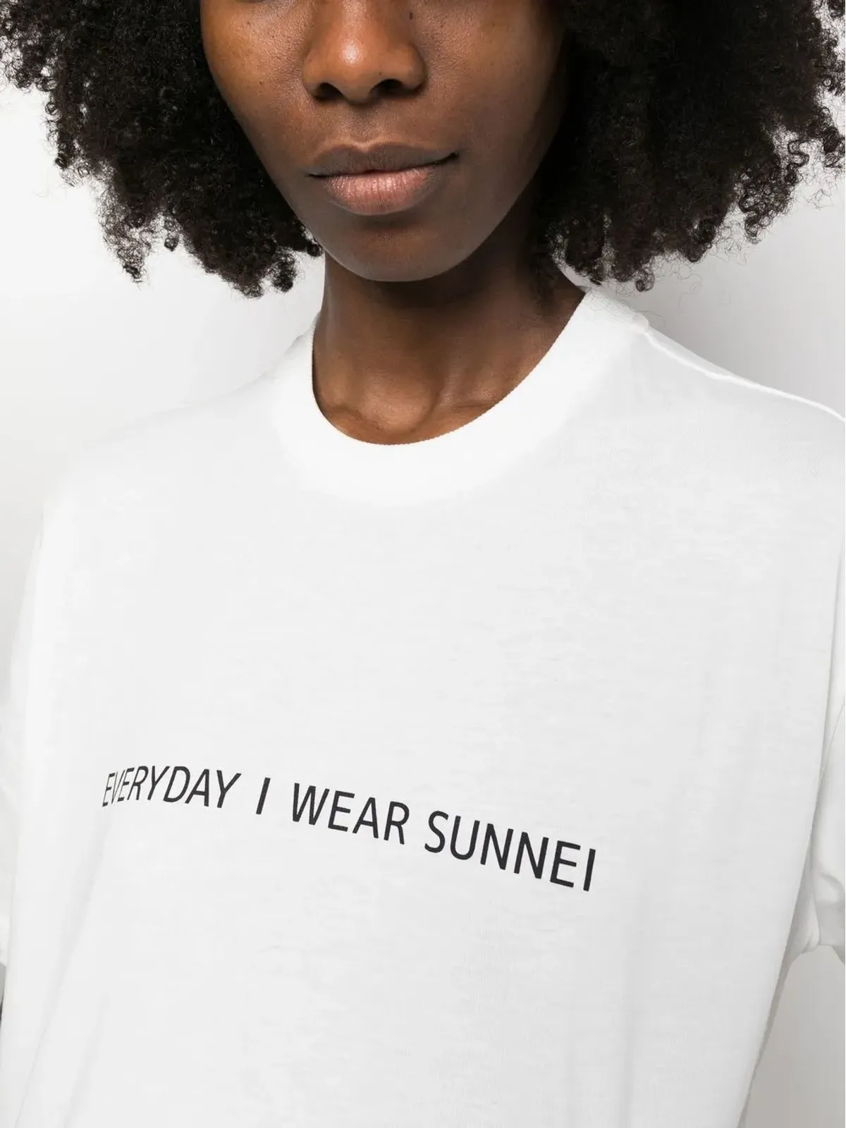 Sunnei スローガンプリント コットンTシャツ - 画像5
