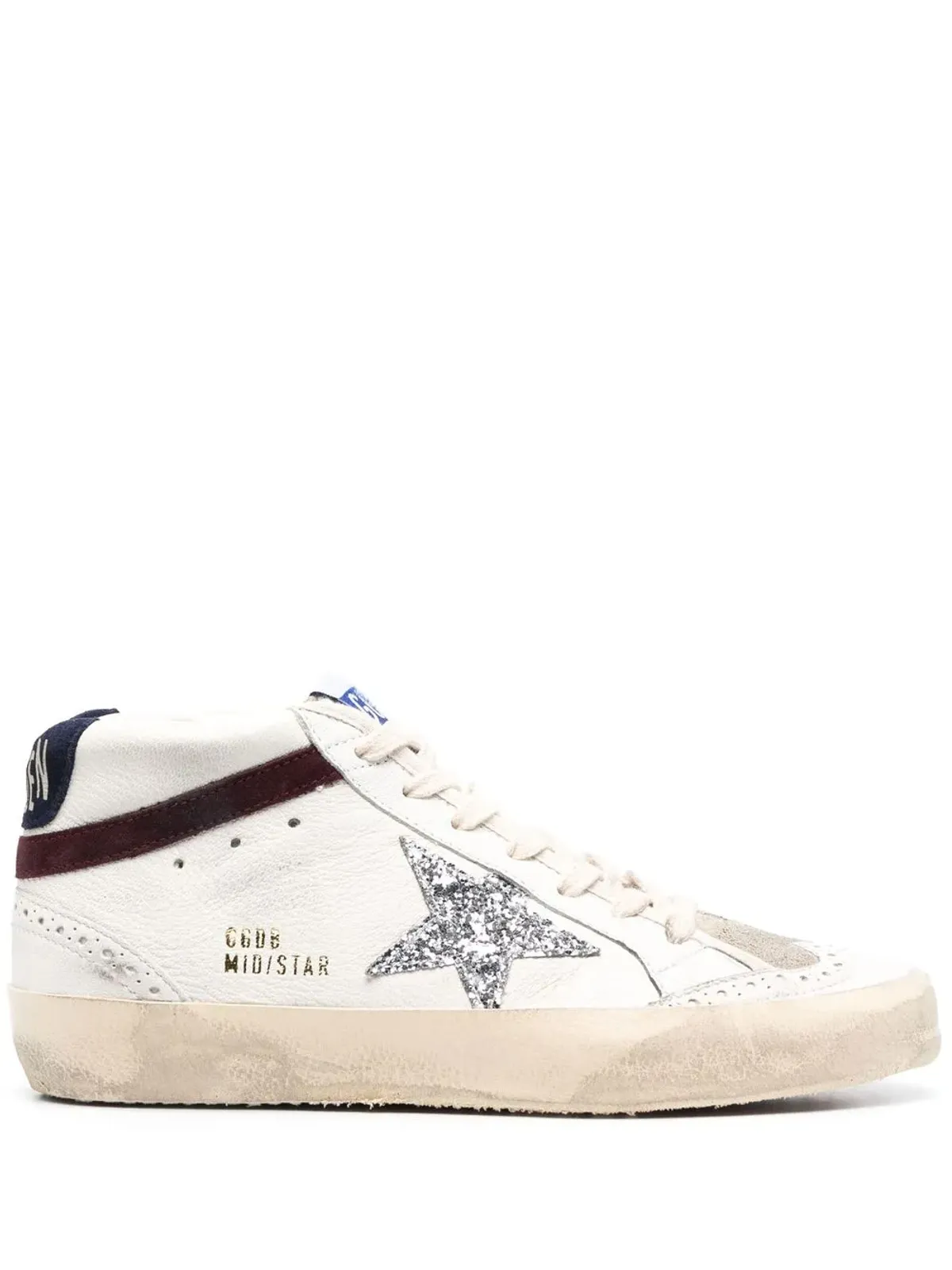 Golden Goose ミッドスター レザー スニーカー - White - 画像1