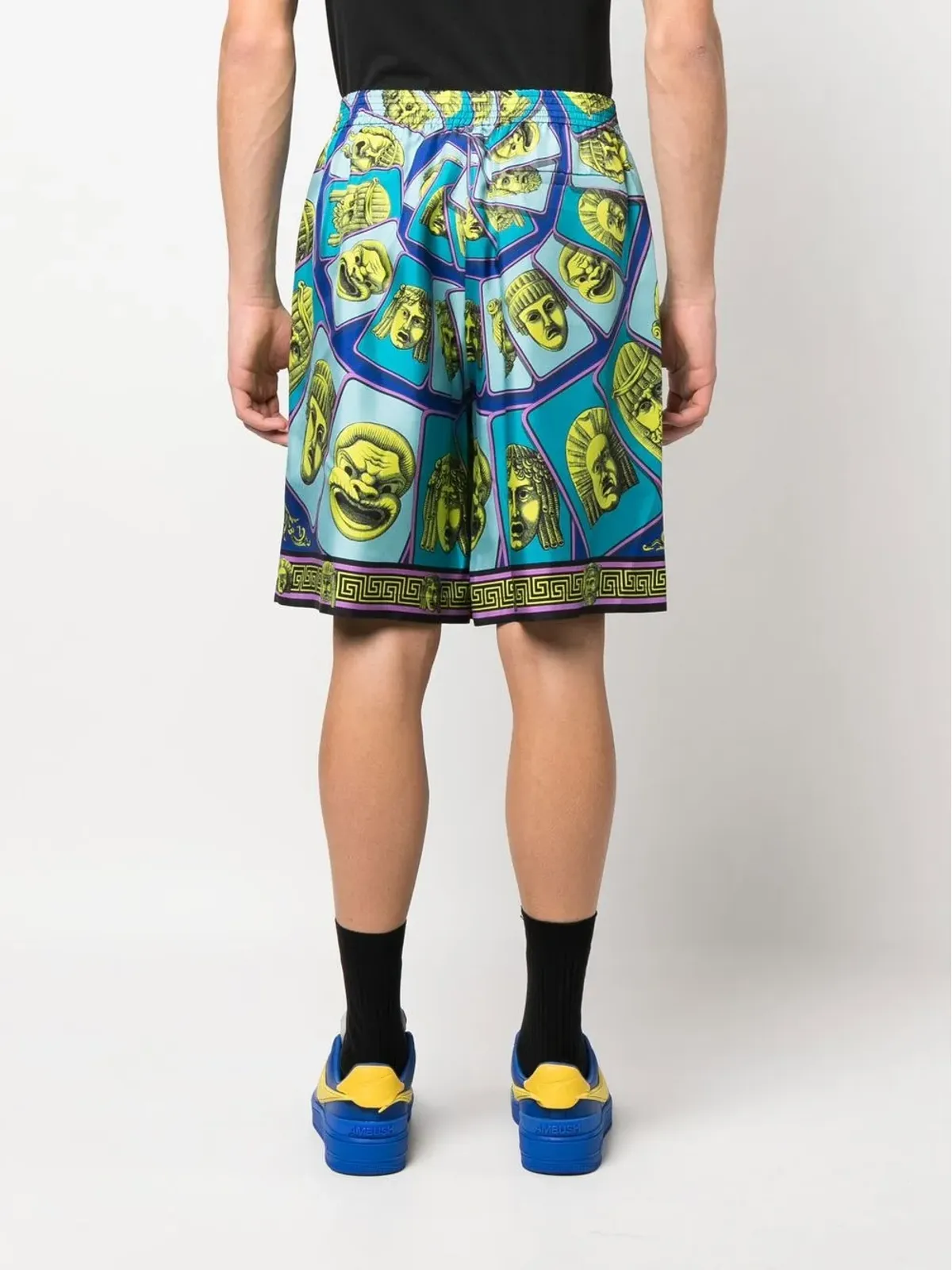 Versace Le Maschereプリント シルクショーツ - 画像4