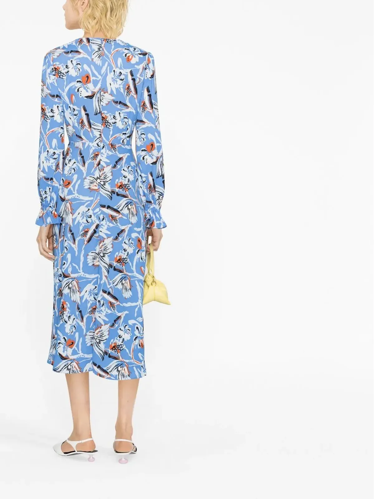 DVF Diane von Furstenberg Anaba 花柄プリント ギャザー ドレス - 画像4