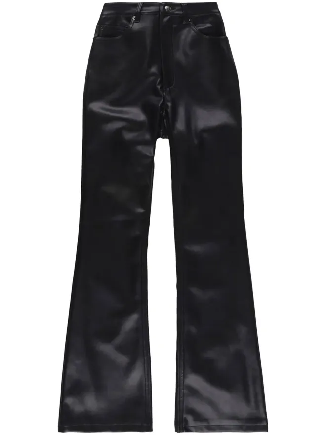 Ksubi Ksubi フェイクレザー フレアパンツ ブラックの商品画像