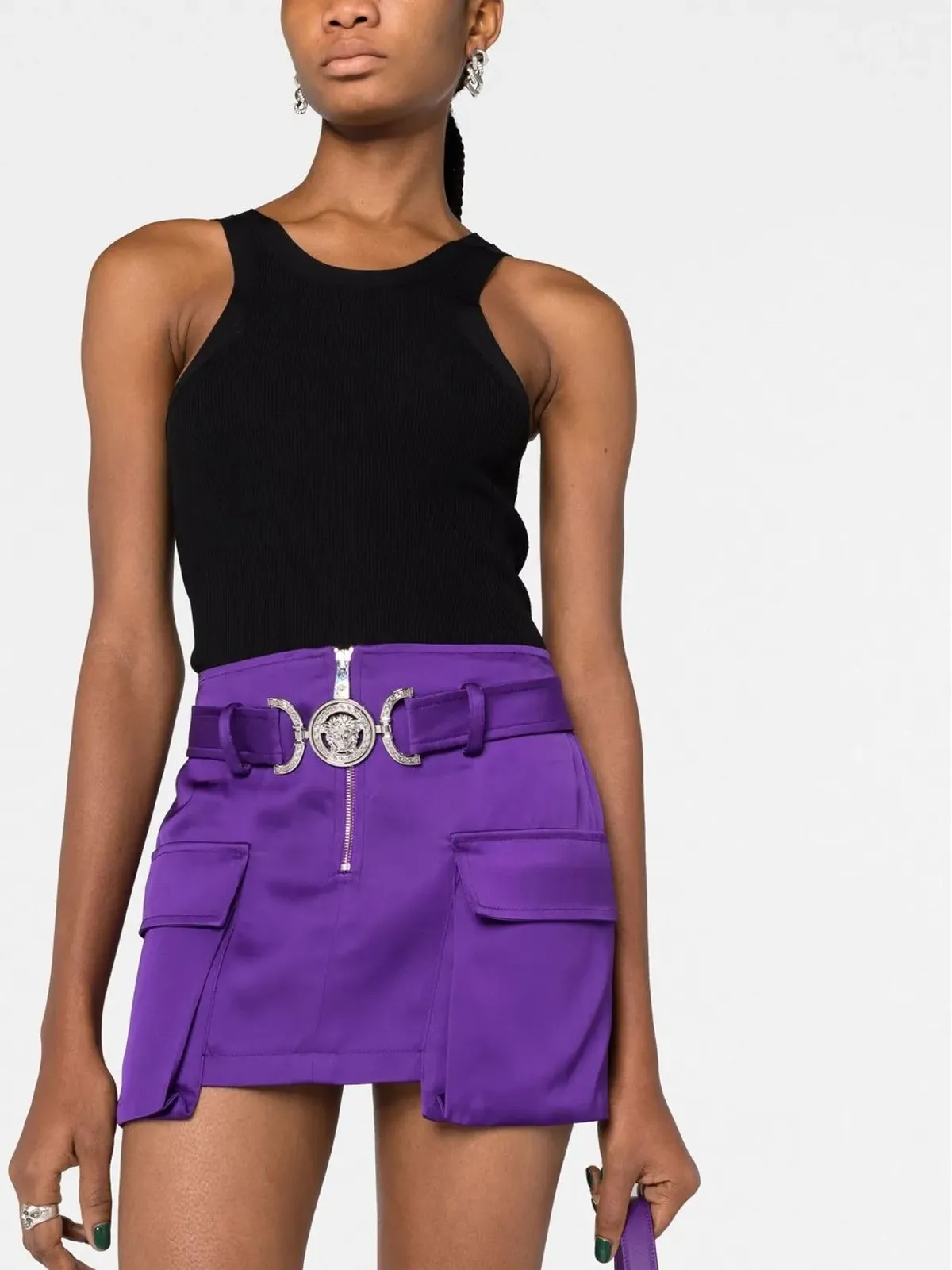 Versace メデューサヘッドモチーフ ミニスカート - 画像5