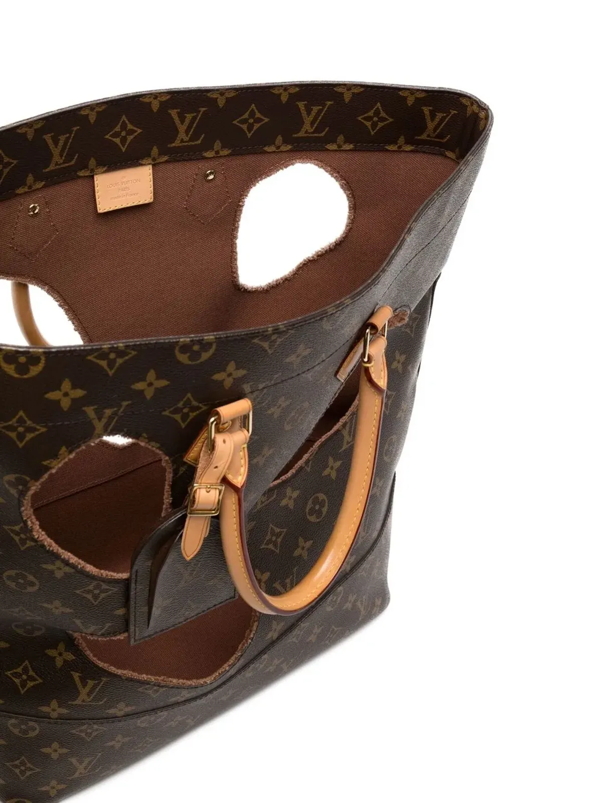Louis Vuitton Pre-Owned x Comme Des Garçons 2014 monogram Hole tote - Brown - 画像5