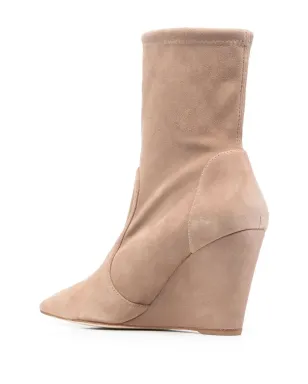 Stuart Weitzman 160mm concealed-wedge アンクルブーツ - Neutrals - サムネイル3