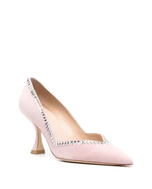 Stuart Weitzman 70mmスエードクリスタル装飾パンプス - サムネイル2