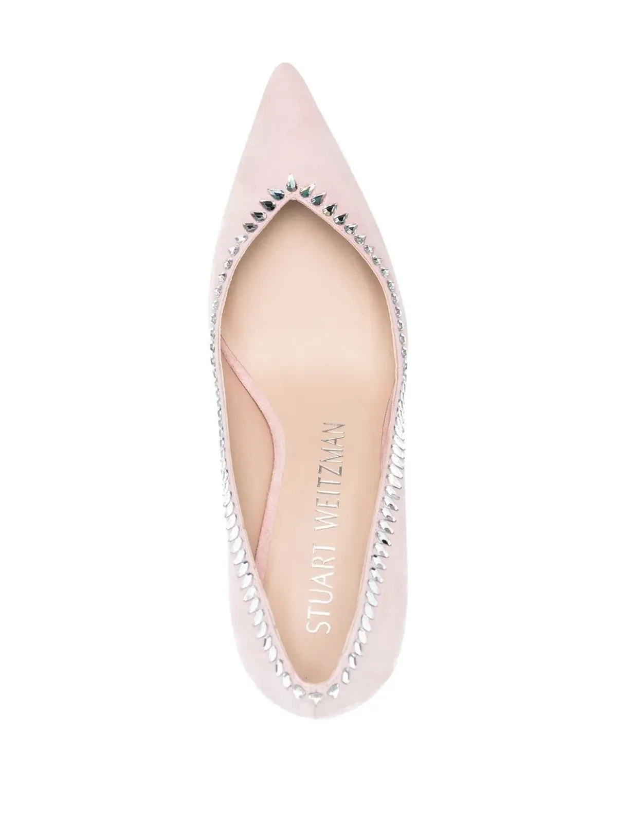 Stuart Weitzman 70mmスエードクリスタル装飾パンプス - 画像4