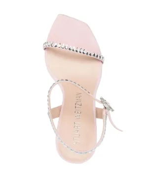 Stuart Weitzman 105mm クリスタル装飾付きサンダル - ピンク - サムネイル4