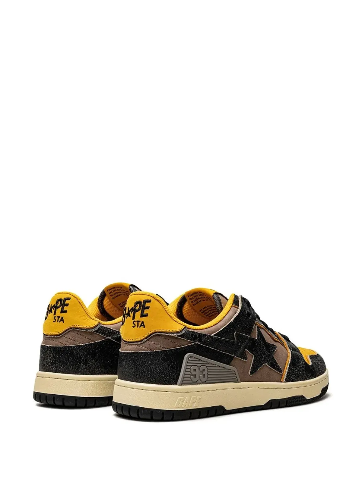 A BATHING APE® SK8 STA #5 M1 イエロー スニーカー - 画像3