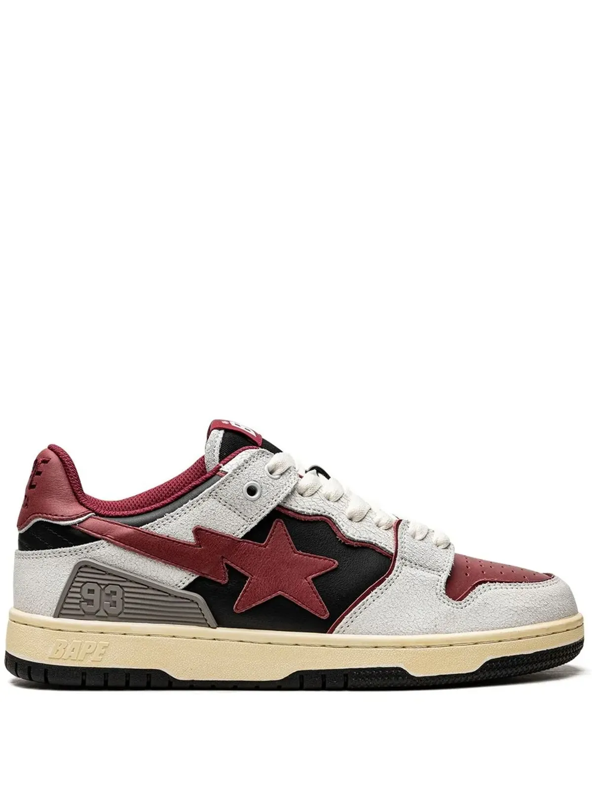 A BATHING APE® SK8 STA #4 ロー・トップスニーカー レッド - 画像1