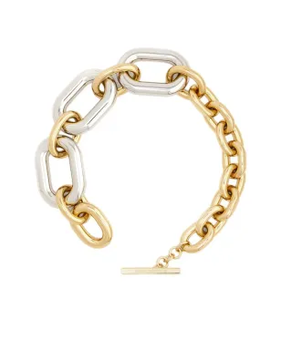 Rabanne XL Link シルバーとゴールドトーン ネックレス - サムネイル3
