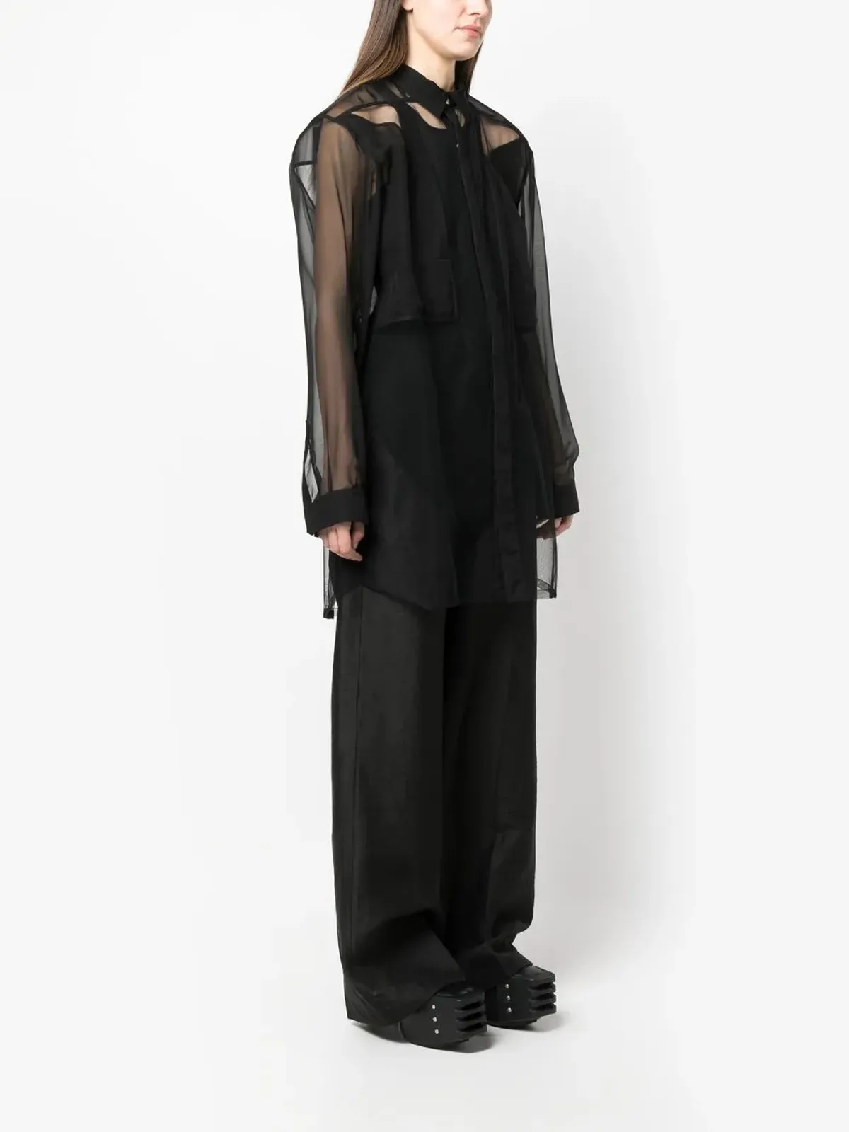 Rick Owens ユーティリティ・シースルーシャツ - 画像3