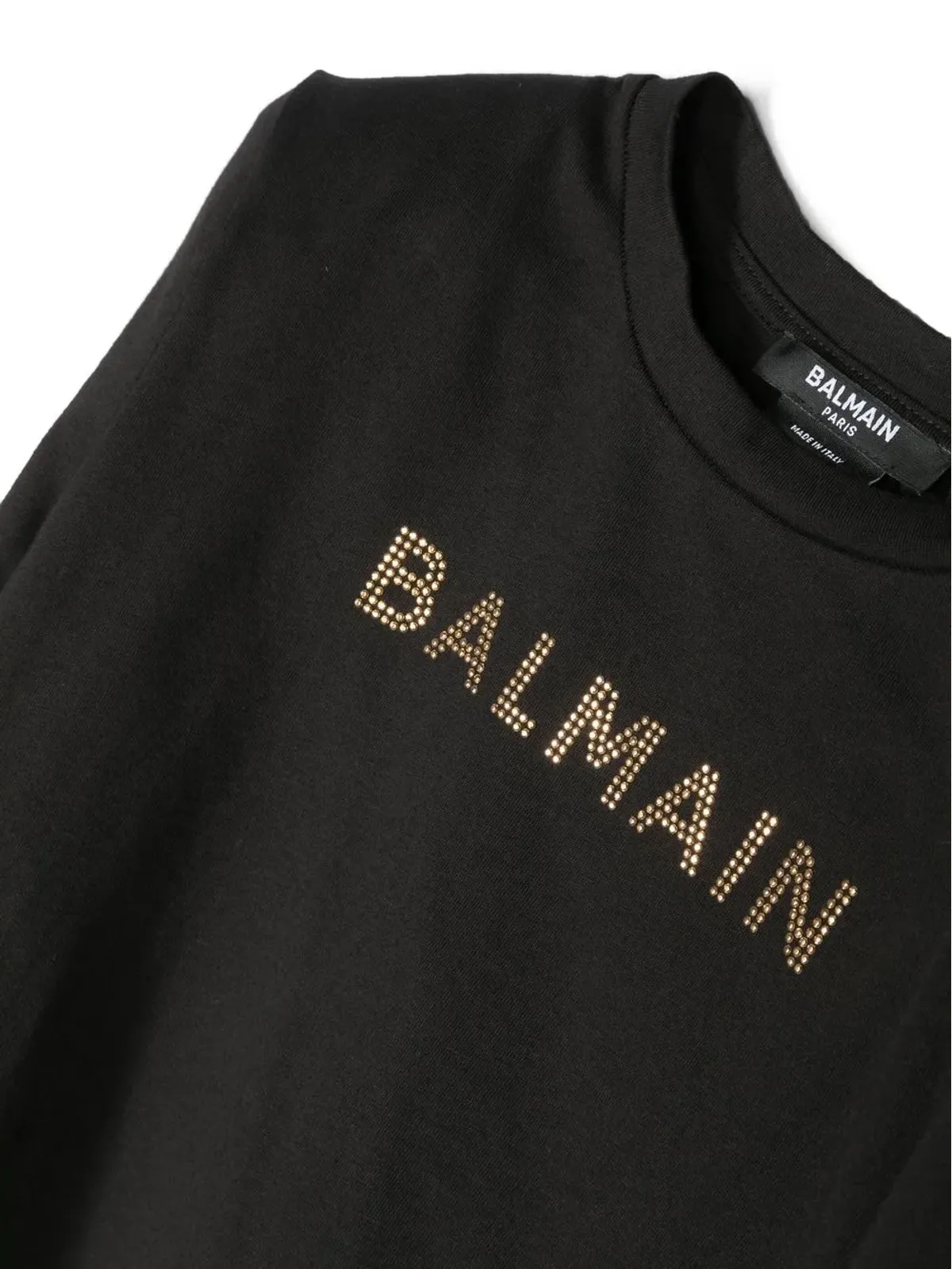 Balmain Kids コットン ロゴ入り Tシャツ - ブラック - 画像3