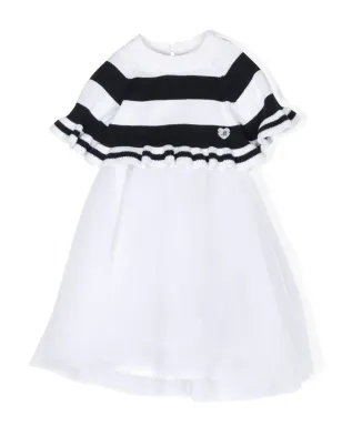 Monnalisa ストライプ柄シフォン ミディドレス - サムネイル1