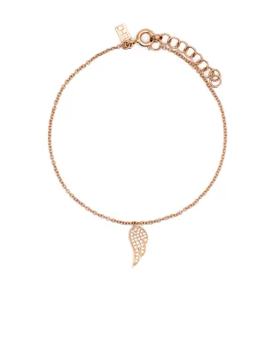 Ef Collection エフコレクション 14K ローズゴールド アンジェルウィング ダイヤモンド ブレスレット（ピンク） - サムネイル1