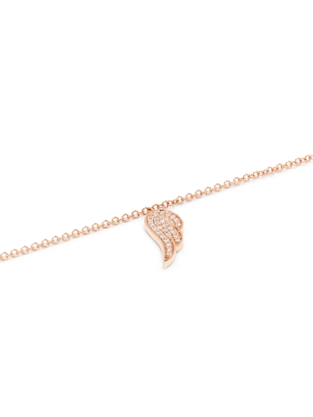 Ef Collection エフコレクション 14K ローズゴールド アンジェルウィング ダイヤモンド ブレスレット（ピンク） - 画像3