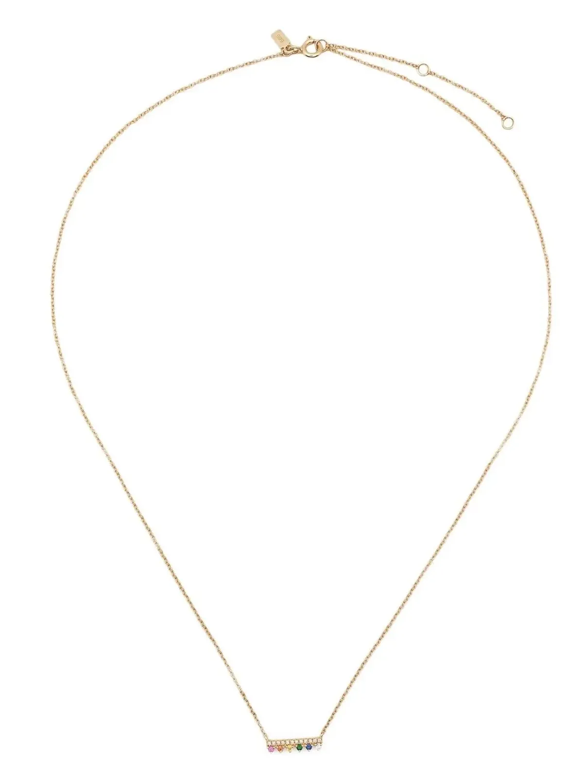 Ef Collection 14K イエローゴールド Chloe Bar ダイヤモンド宝石入りペンダントネックレス - 画像3