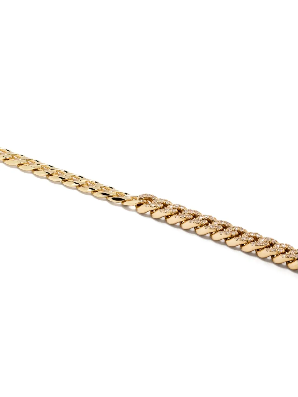Ef Collection 14K イエローゴールド ダイヤモンド カーブチェーン ブレスレット - 画像3