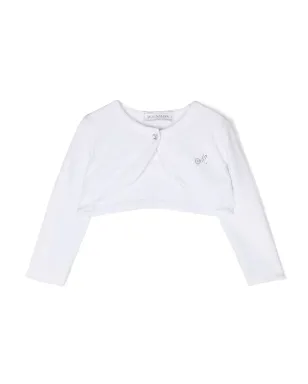 Monnalisa ロゴ入りクロップドカーディガン - サムネイル1