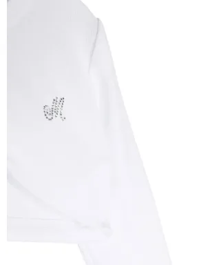 Monnalisa ロゴ入りクロップドカーディガン - サムネイル3