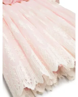 Patachou レースの半袖ドレス ピンク - サムネイル3