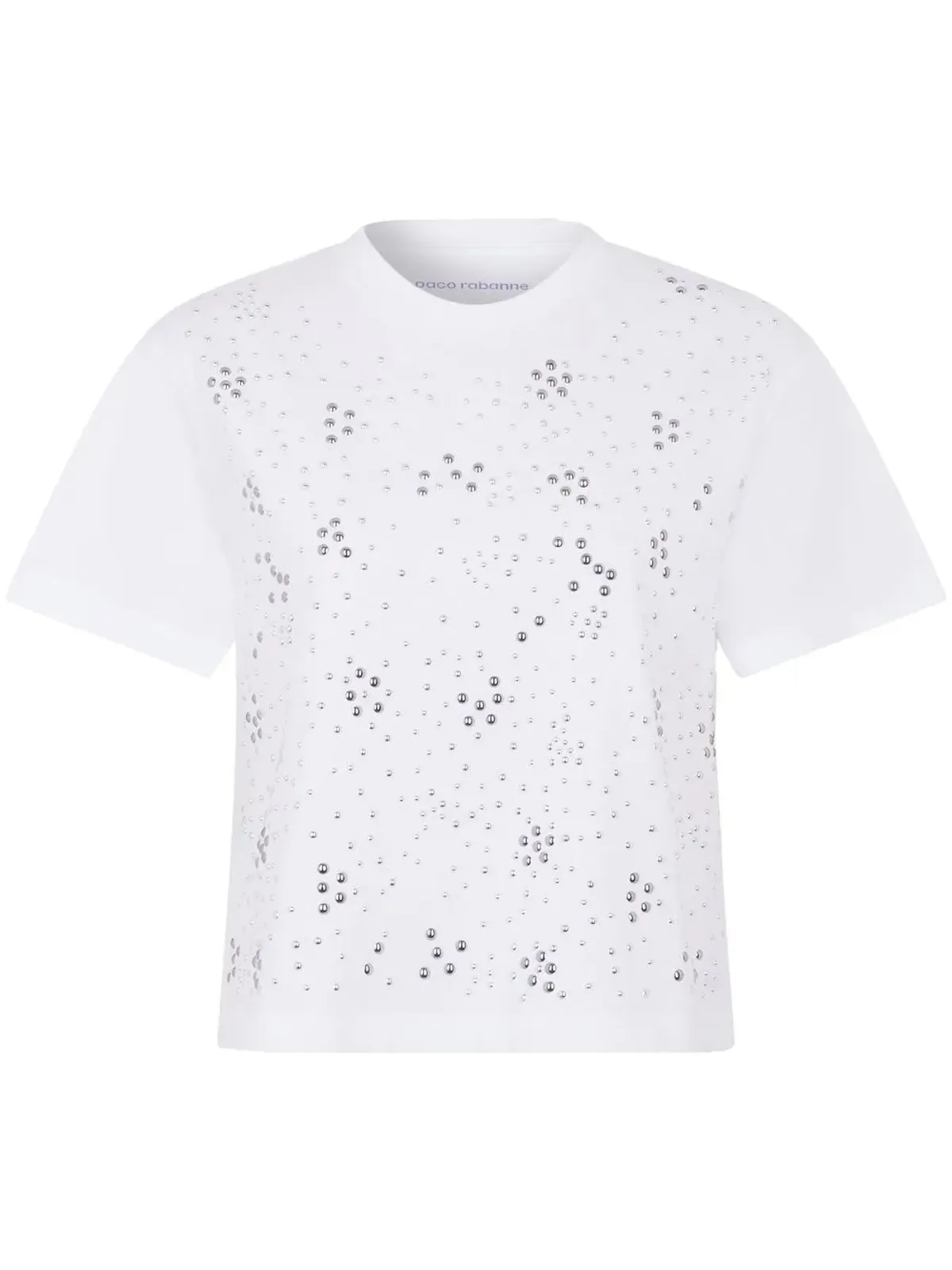 Rabanne スタッズ付き クルーネック Tシャツ - 画像1