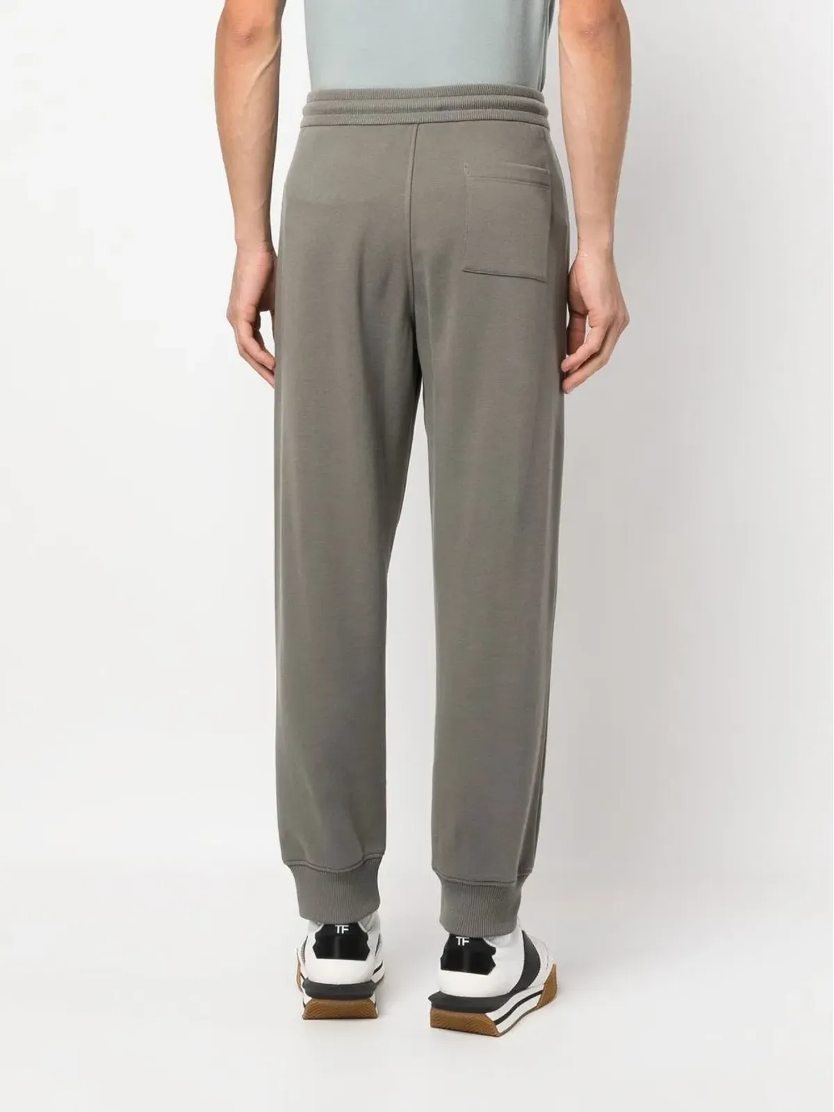 Giorgio Armani ドローコード付きウール トラックパンツ - グリーン - 画像4