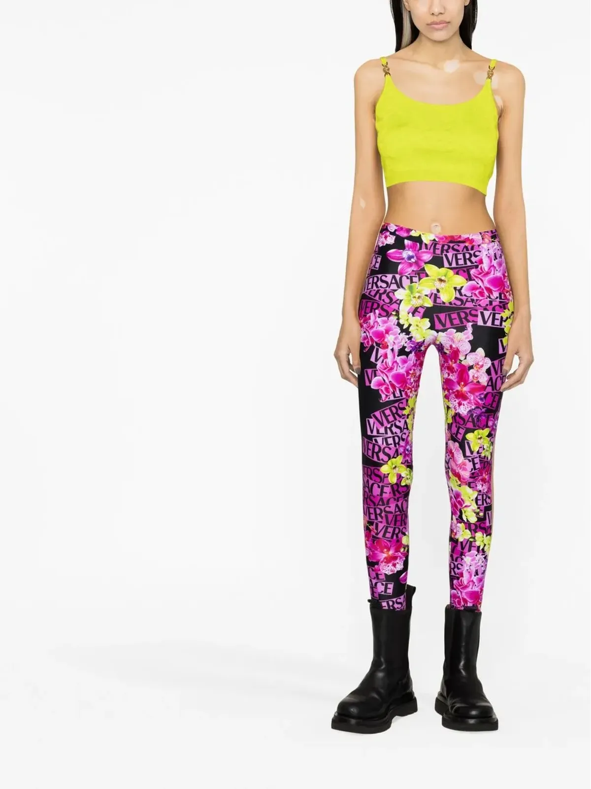 Versace Medusaモチーフ編みトップ グリーン - 画像2