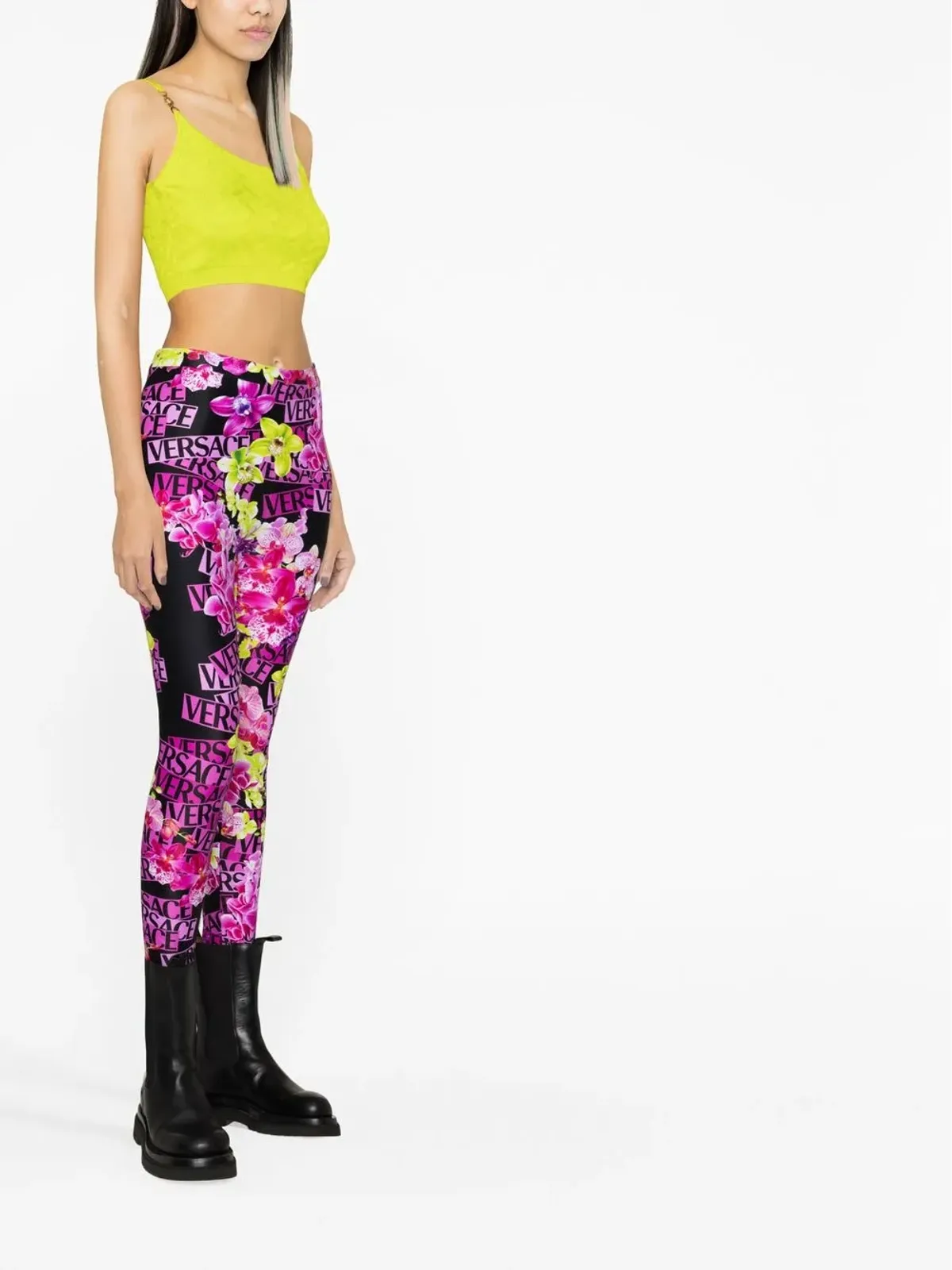 Versace Medusaモチーフ編みトップ グリーン - 画像3