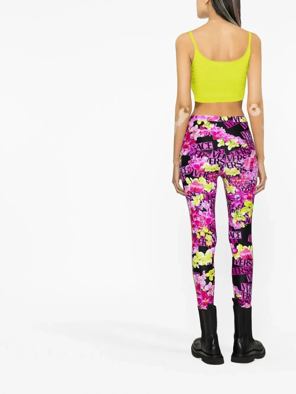 Versace Medusaモチーフ編みトップ グリーン - 画像4