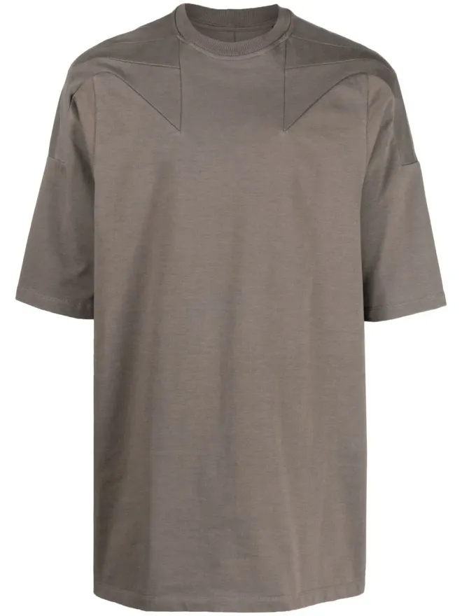 Rick Owens Rick Owens seam-detail organic cotton T-shirt - Brownの商品画像