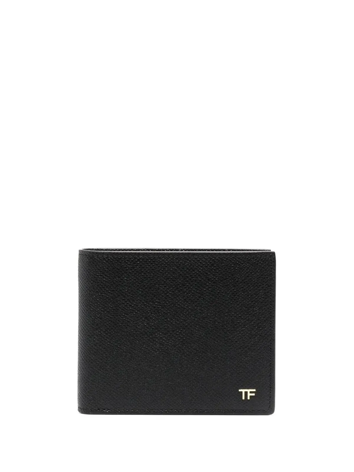 TOM FORD ロゴプレート二つ折り財布 ブラック - 画像1