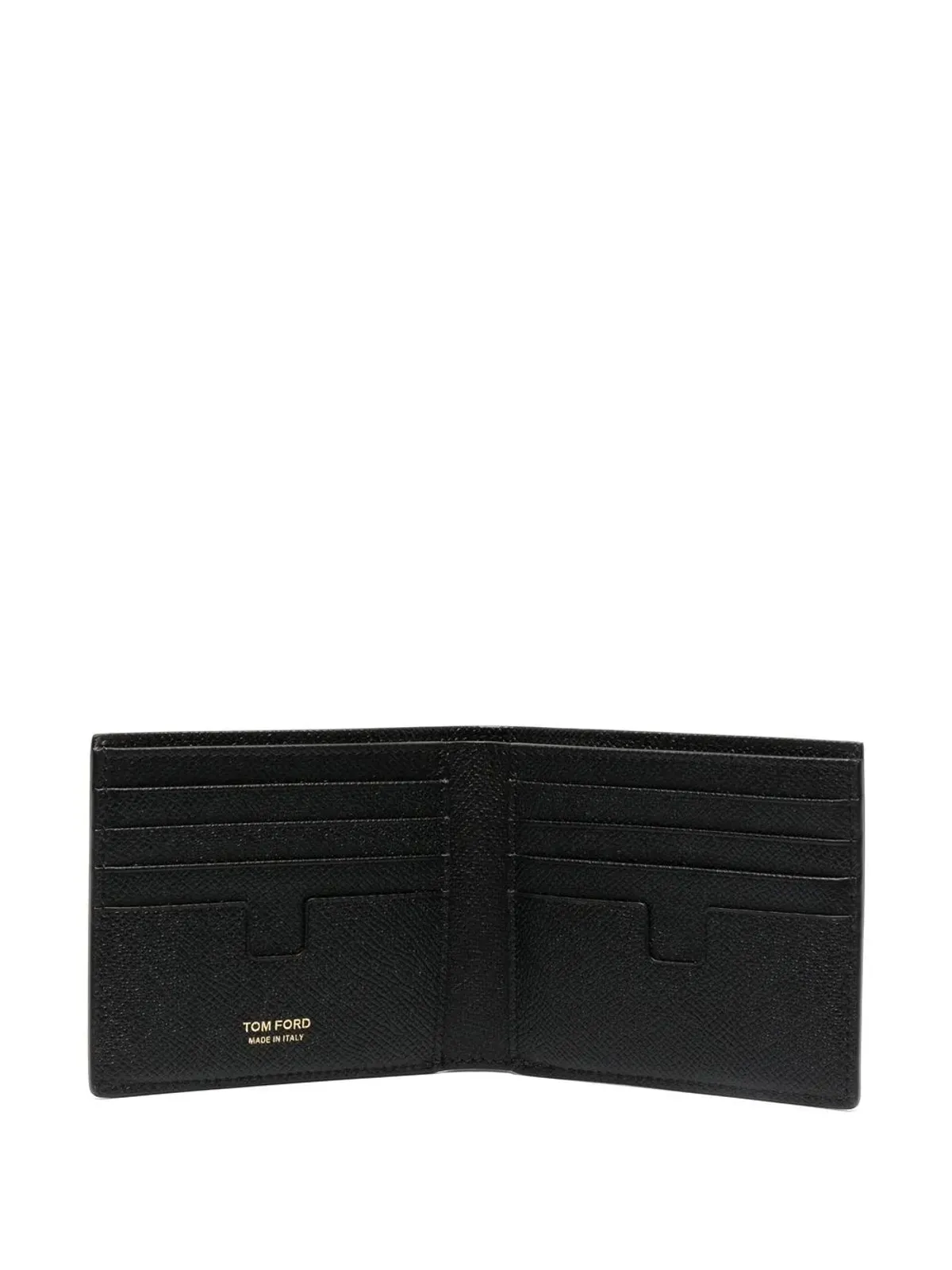 TOM FORD ロゴプレート二つ折り財布 ブラック - 画像3