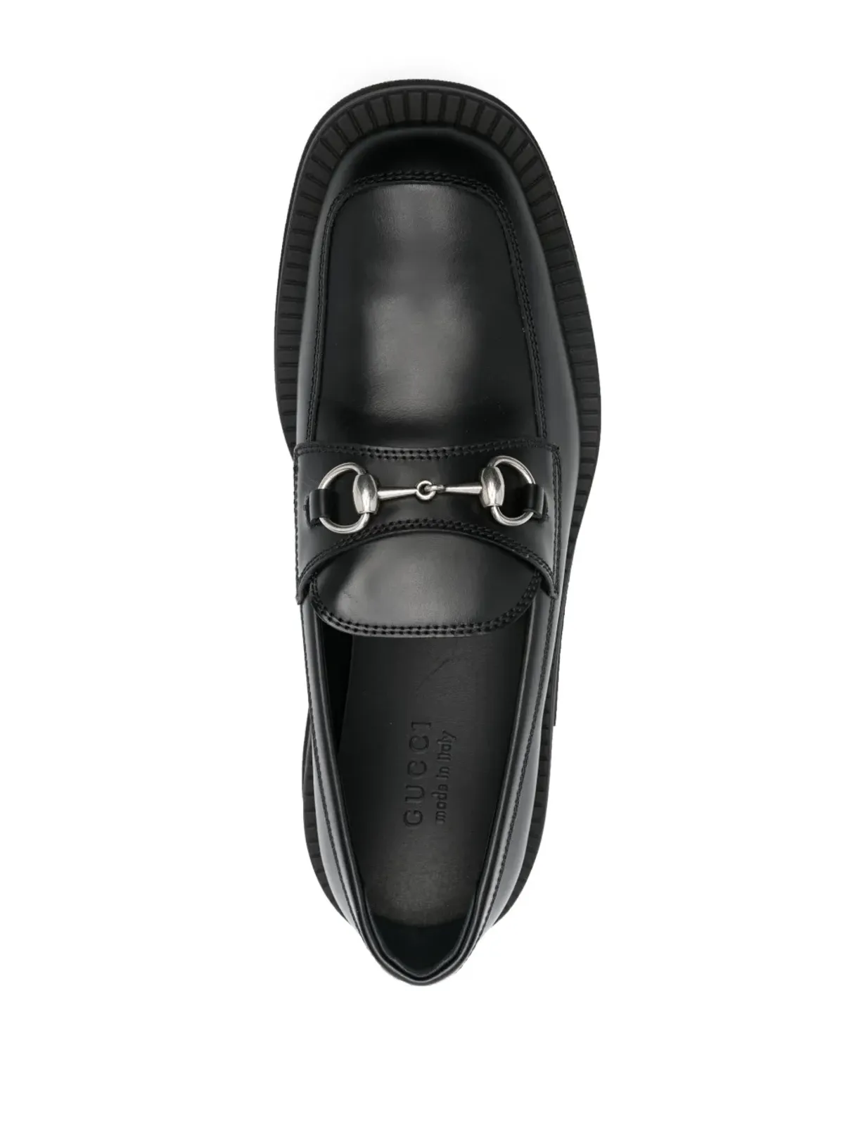 Gucci Horsebit square-toe loafers - Black - 画像4