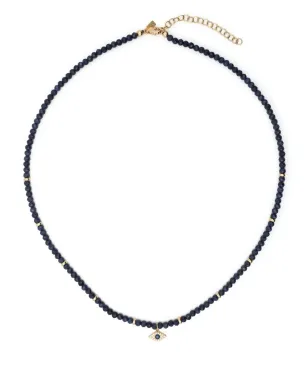 Ef Collection 14K イエローゴールド イービルアイ サファイア ビーズ ネックレス - サムネイル1
