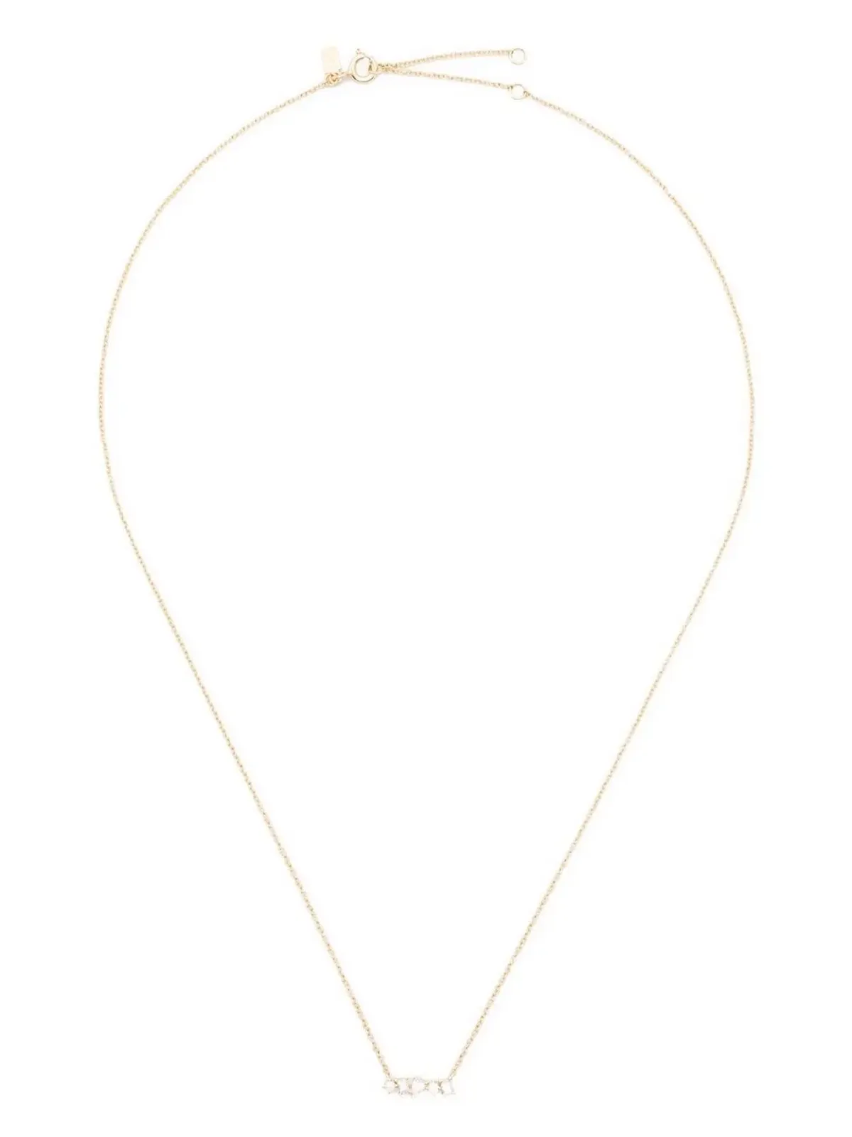 Ef Collection 14kt Yellow Gold Mini Diamond Bar Necklace - 画像3
