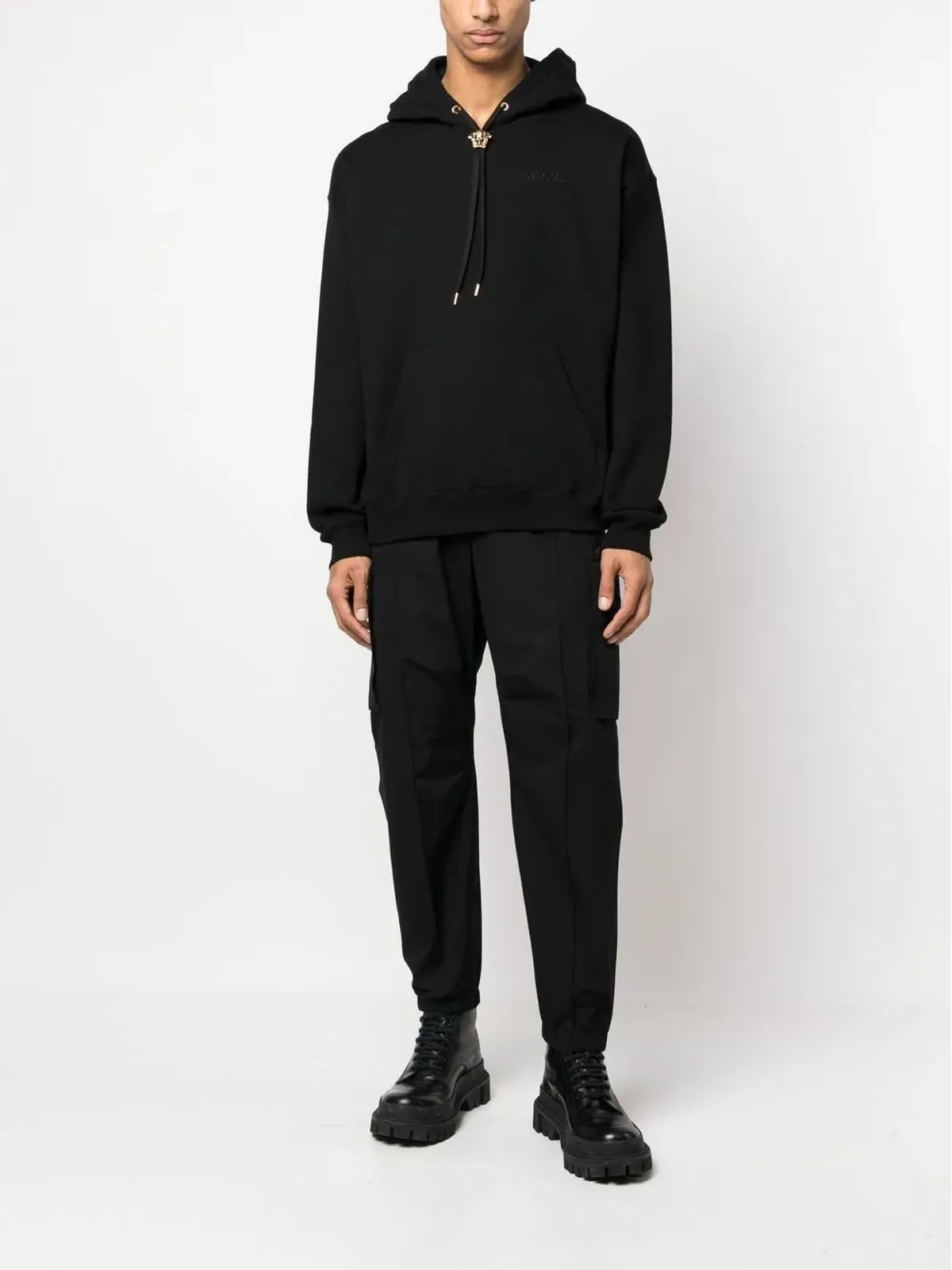 Versace La Medusa コットン フード付きパーカー - 画像2