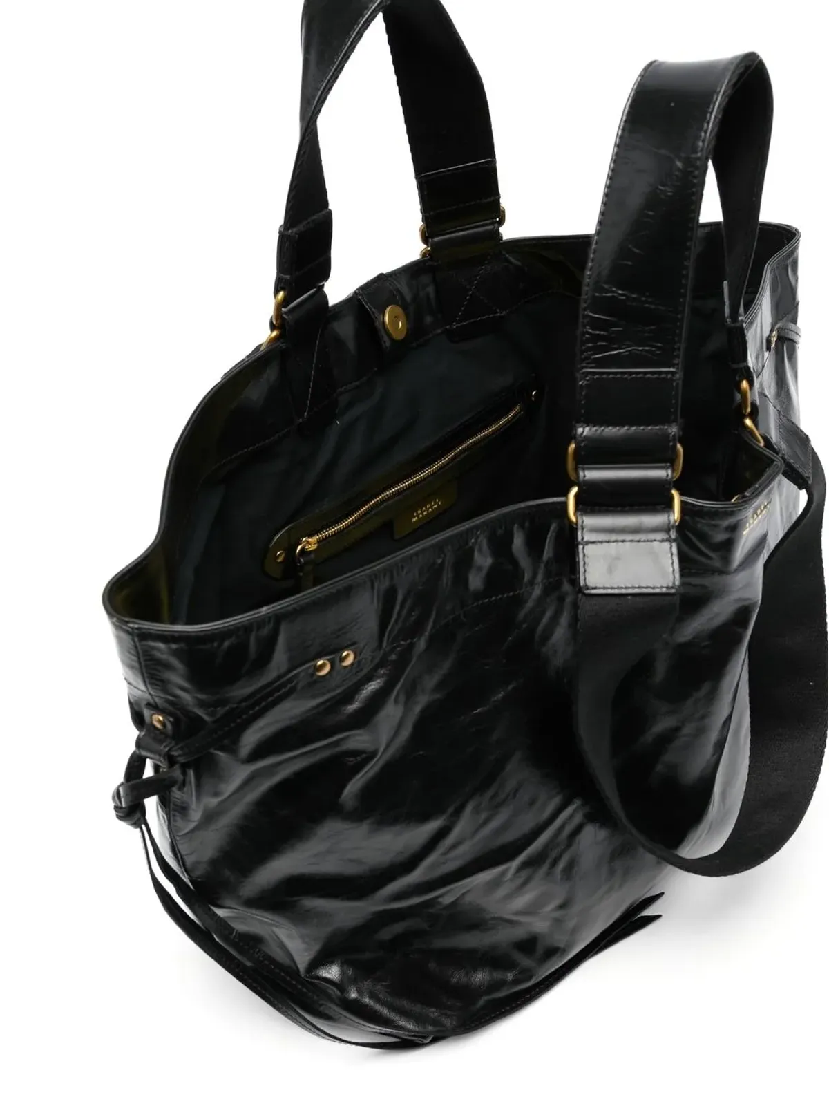 ISABEL MARANT Wardy crinkled-finish トートバッグ - 画像5