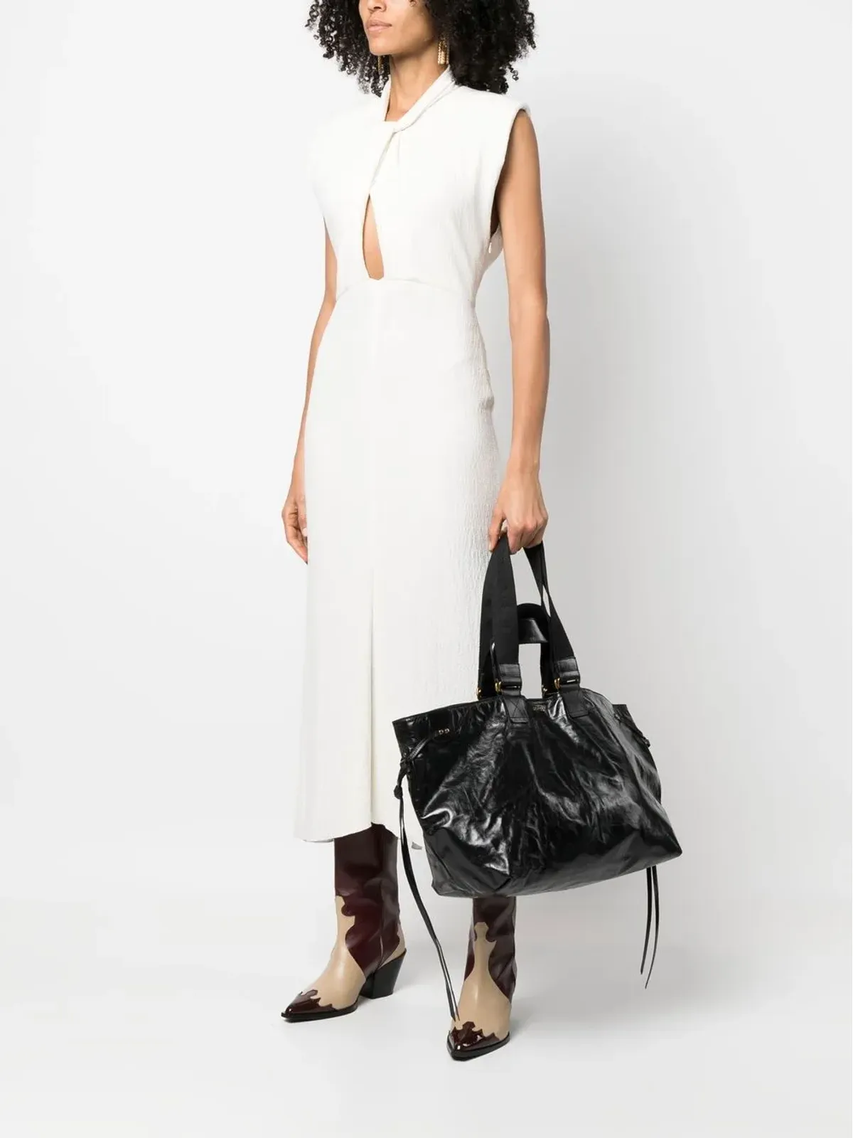 ISABEL MARANT Wardy crinkled-finish トートバッグ - 画像2