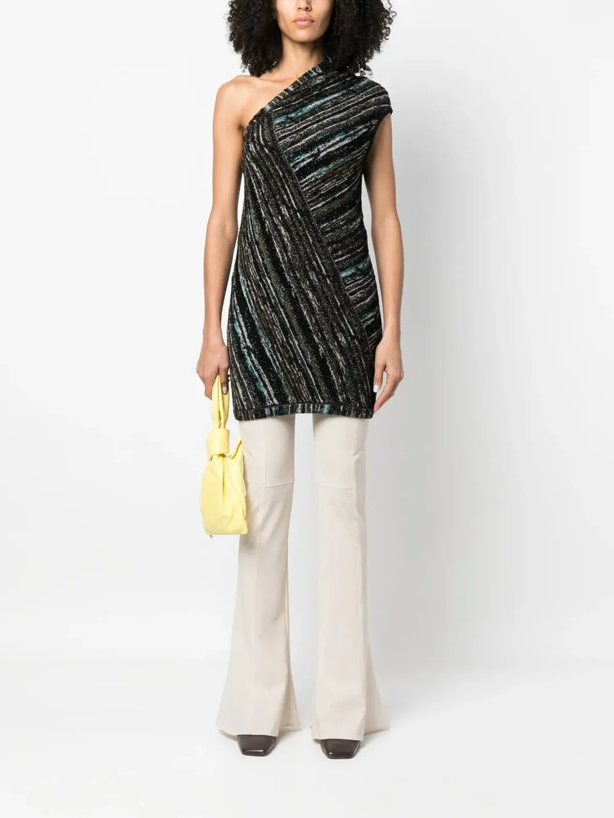 Missoni Pre-Owned 2000s metallic one-shoulder top - Black - 画像2