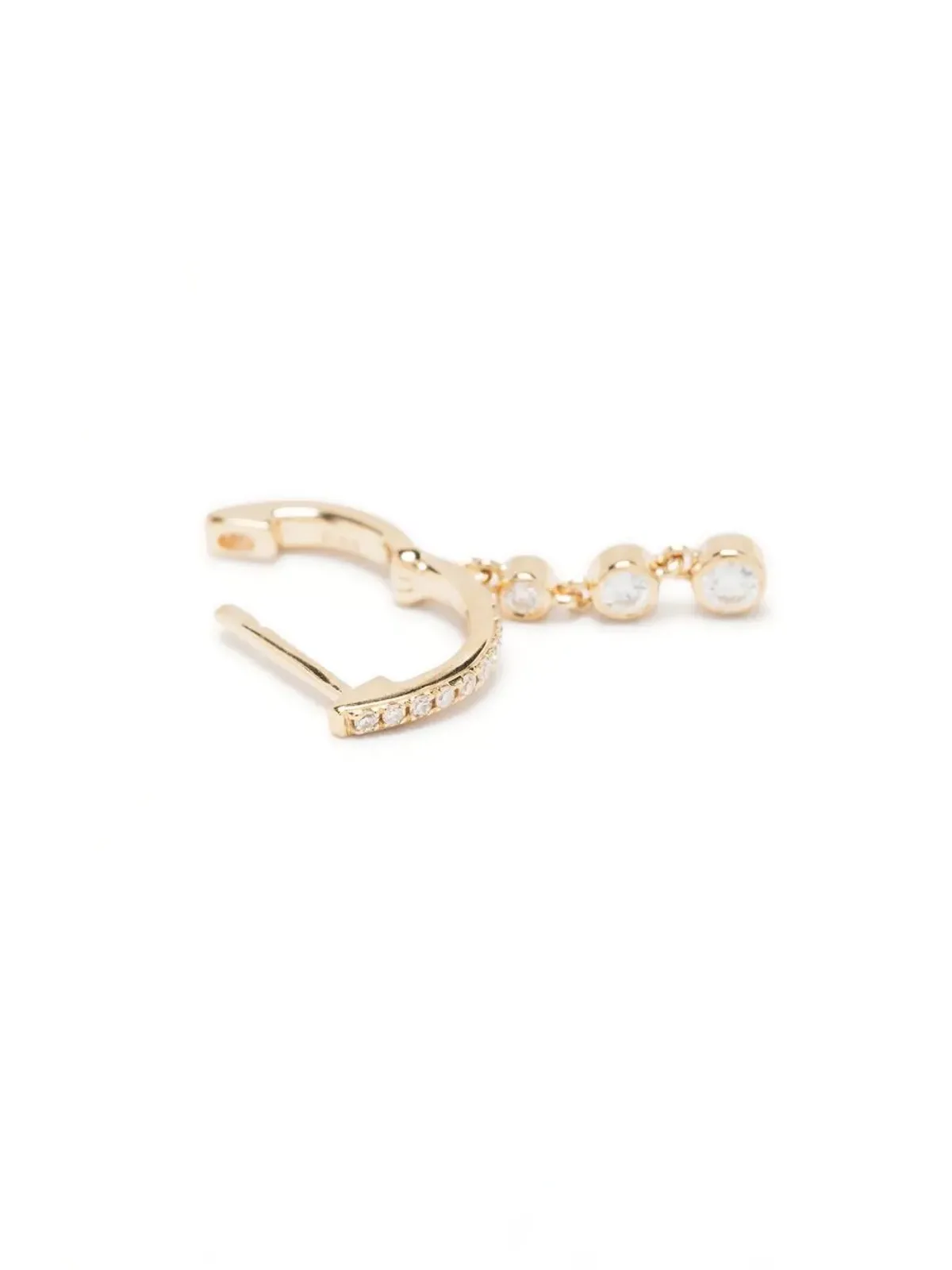 Ef Collection 14K イエローゴールド ダイヤモンド ハグイヤリング - 画像3