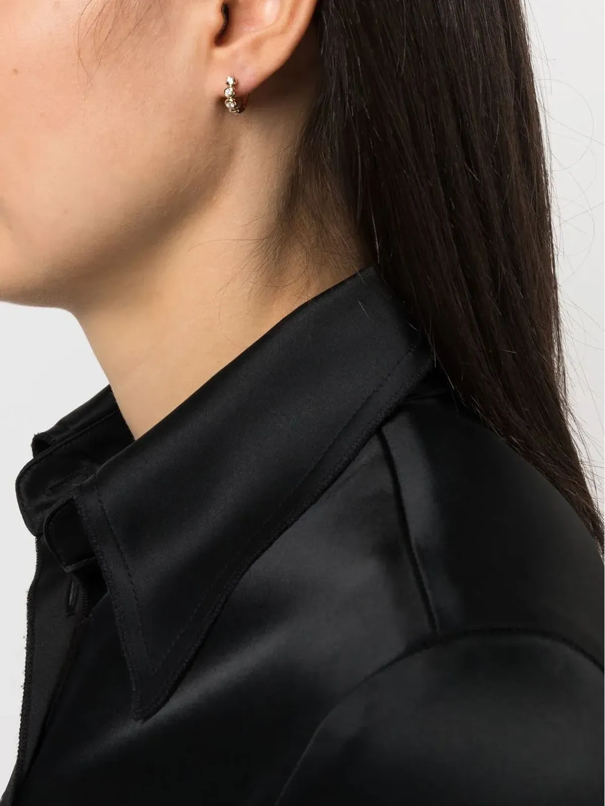 Ef Collection クッションカット ダイヤモンド ハグイヤー ピアス - 画像2