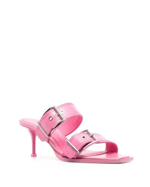 Alexander McQueen バックル付きレザーサンダル - ピンク - サムネイル2