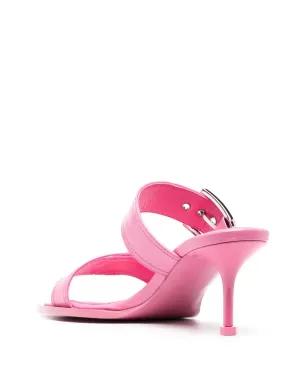 Alexander McQueen バックル付きレザーサンダル - ピンク - サムネイル3
