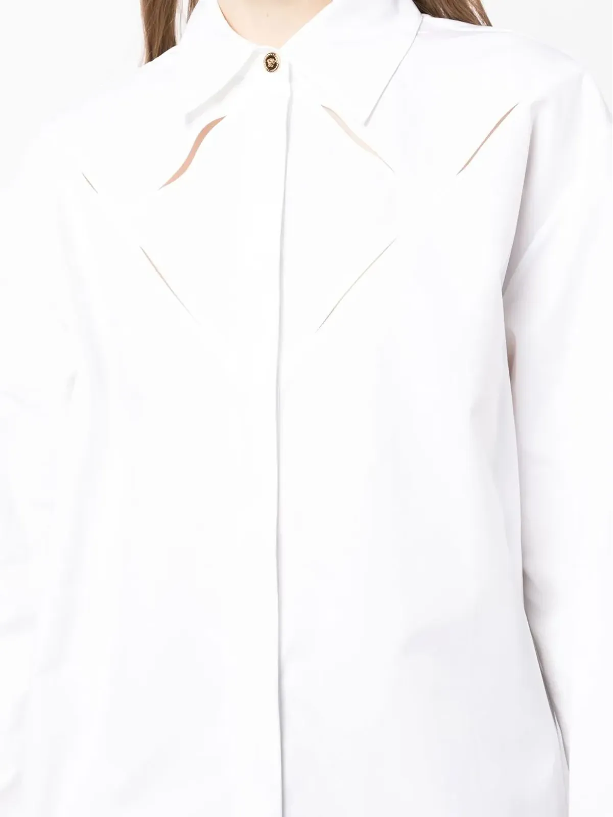 Versace カットアウトディテール長袖シャツ - White - 画像5