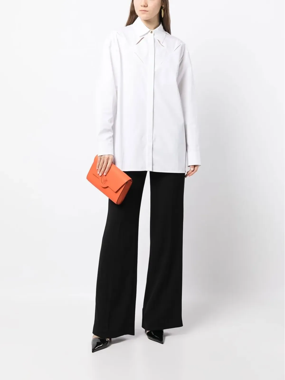 Versace カットアウトディテール長袖シャツ - White - 画像2