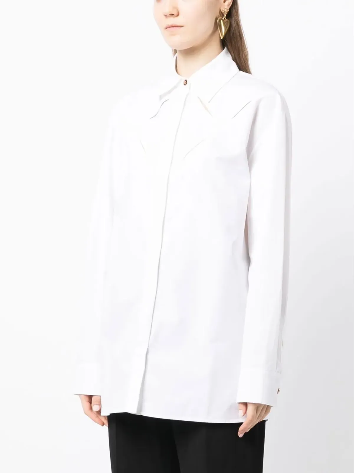 Versace カットアウトディテール長袖シャツ - White - 画像3