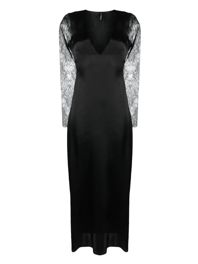 Maison Close Maison Close Rendez-Vous レース袖シルクドレスの商品画像