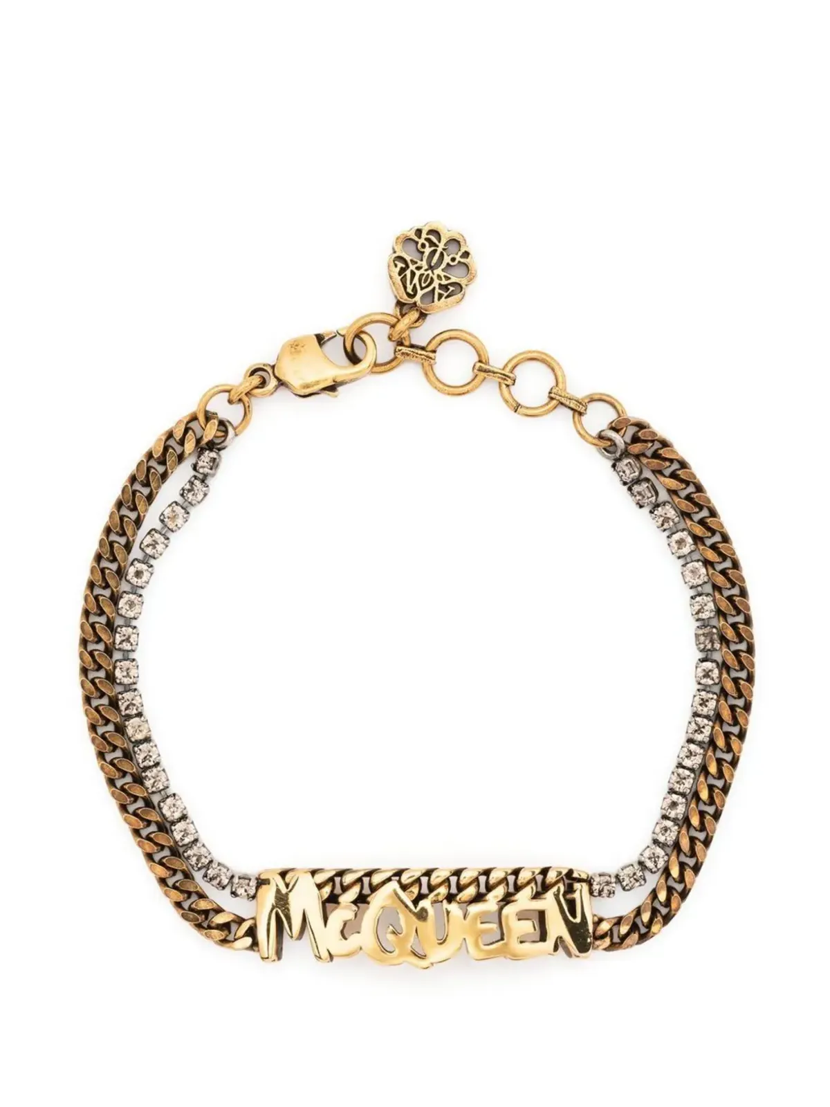 Alexander McQueen ロゴ入りチェーンブレスレット - 画像1